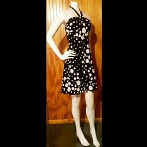 Polka Dot Halter Dress - Size S